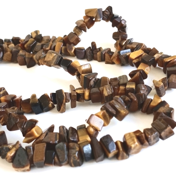 Vintage Authentic Tigers Eye Necklace 16 1/2" - Picture 7 of 9